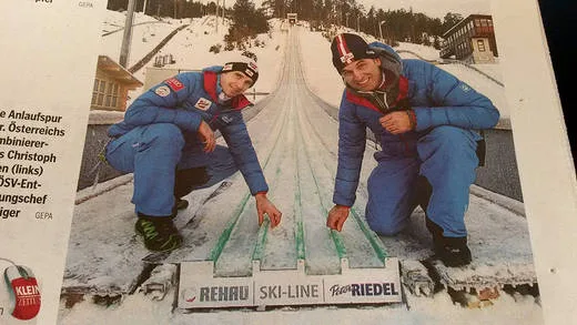 Verschneite Außenaufnahme