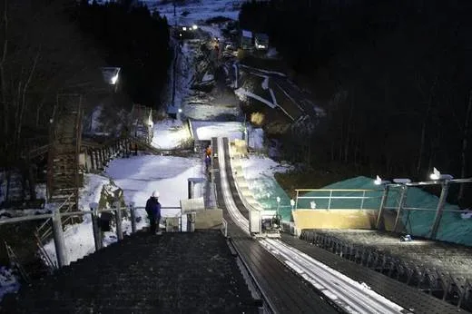 Verschneite Außenaufnahme